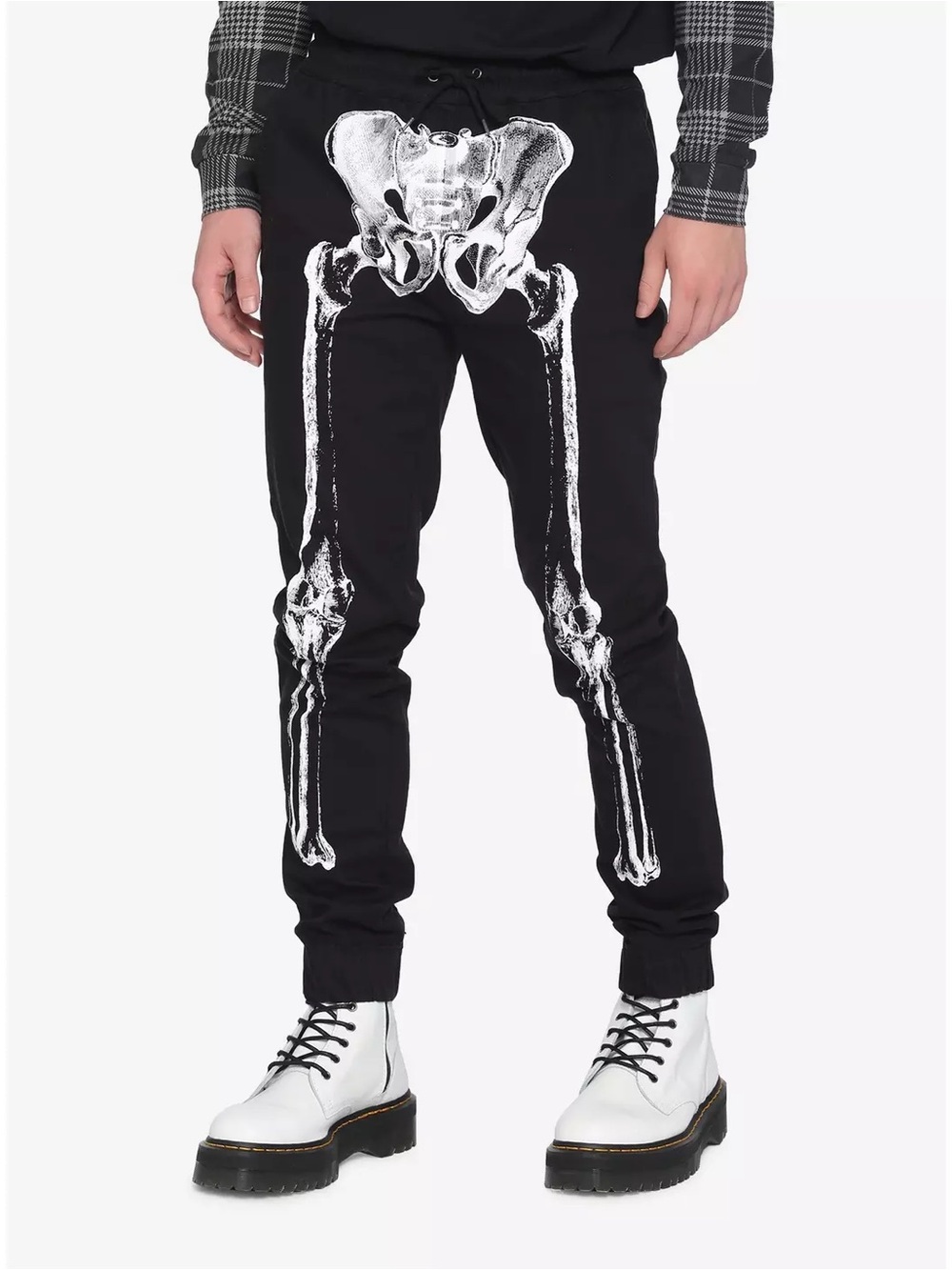 Hot topic Twill xray skeleton jogger pants